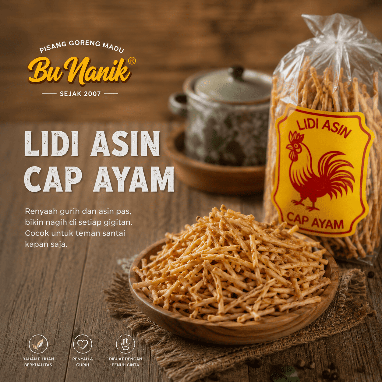 Lidi Asin Cap Ayam Bu Nanik